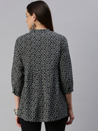 Rayon Printed Peplum Top