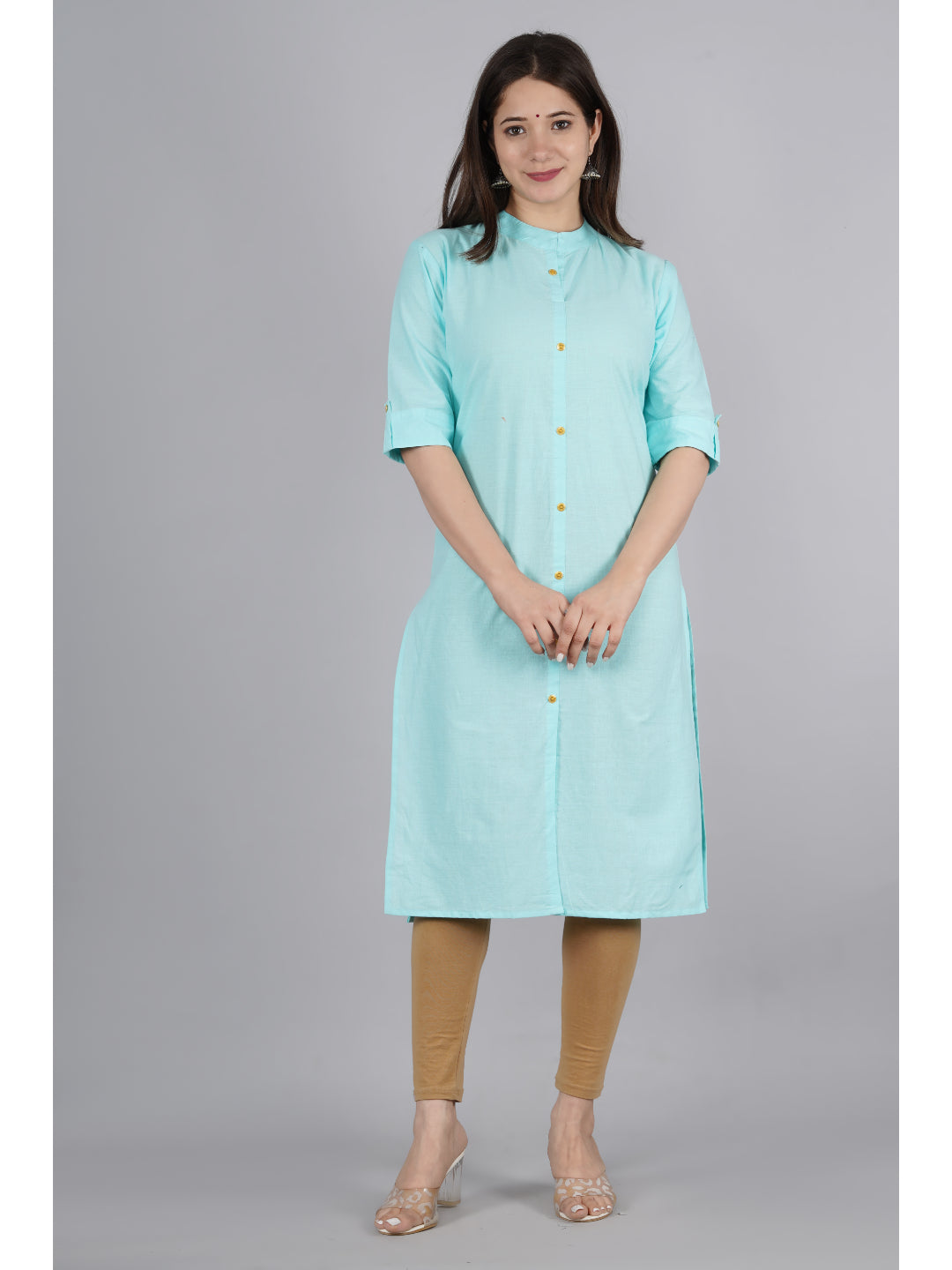 Cotton Solid Straight Kurta