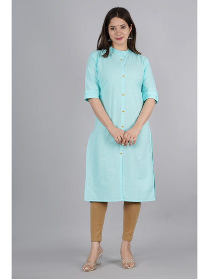 Cotton Solid Straight Kurta