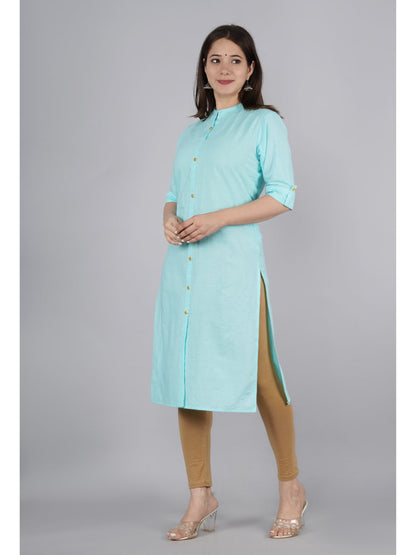 Cotton Solid Straight Kurta