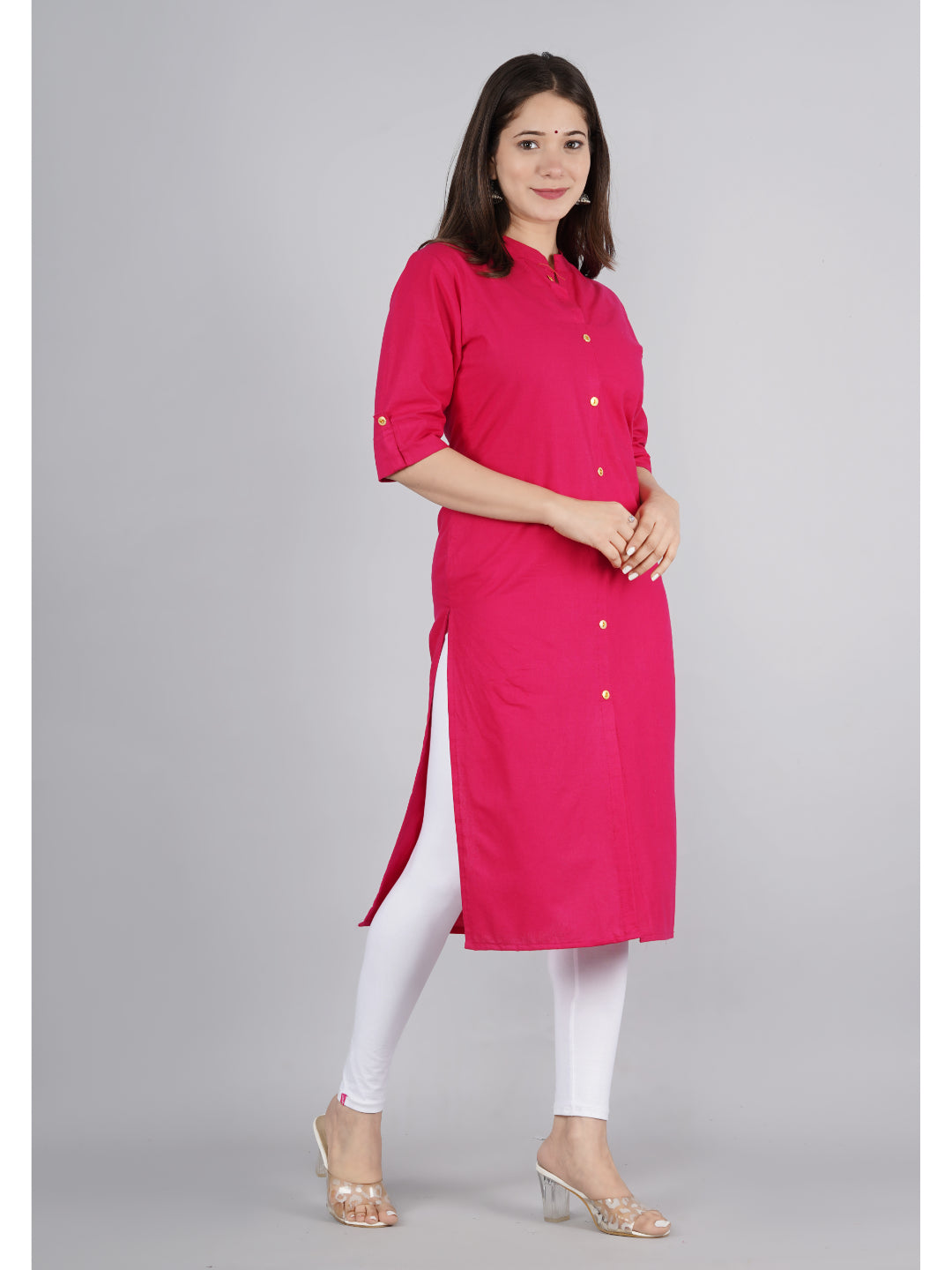 Cotton Solid Straight Kurta