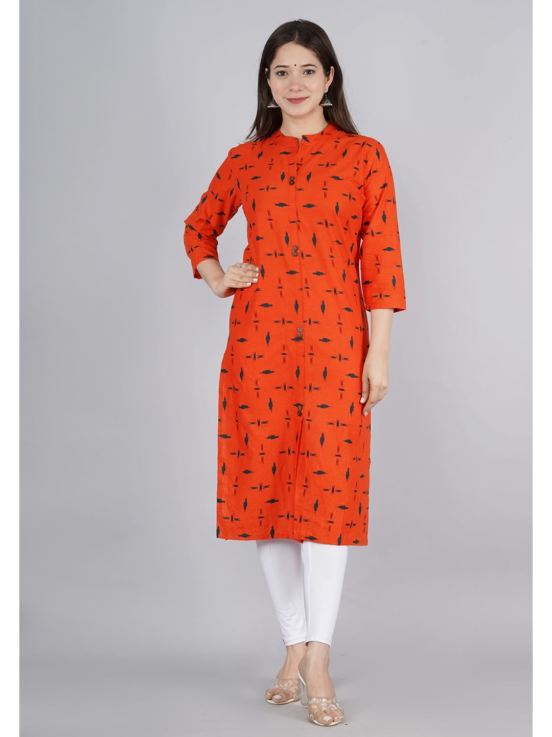 Cotton Printed Straight Kurta