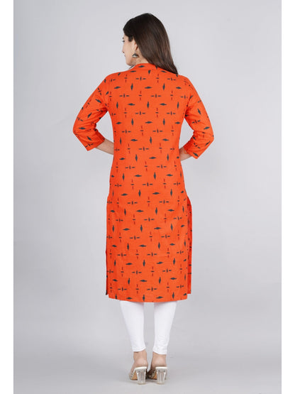 Cotton Printed Straight Kurta