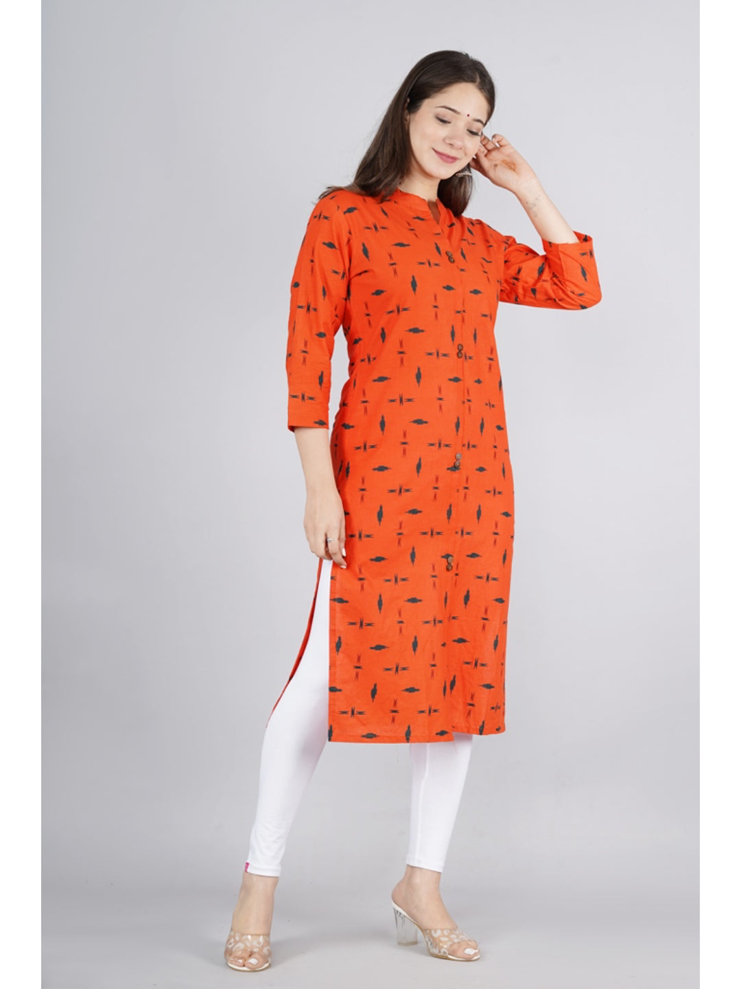 Cotton Printed Straight Kurta