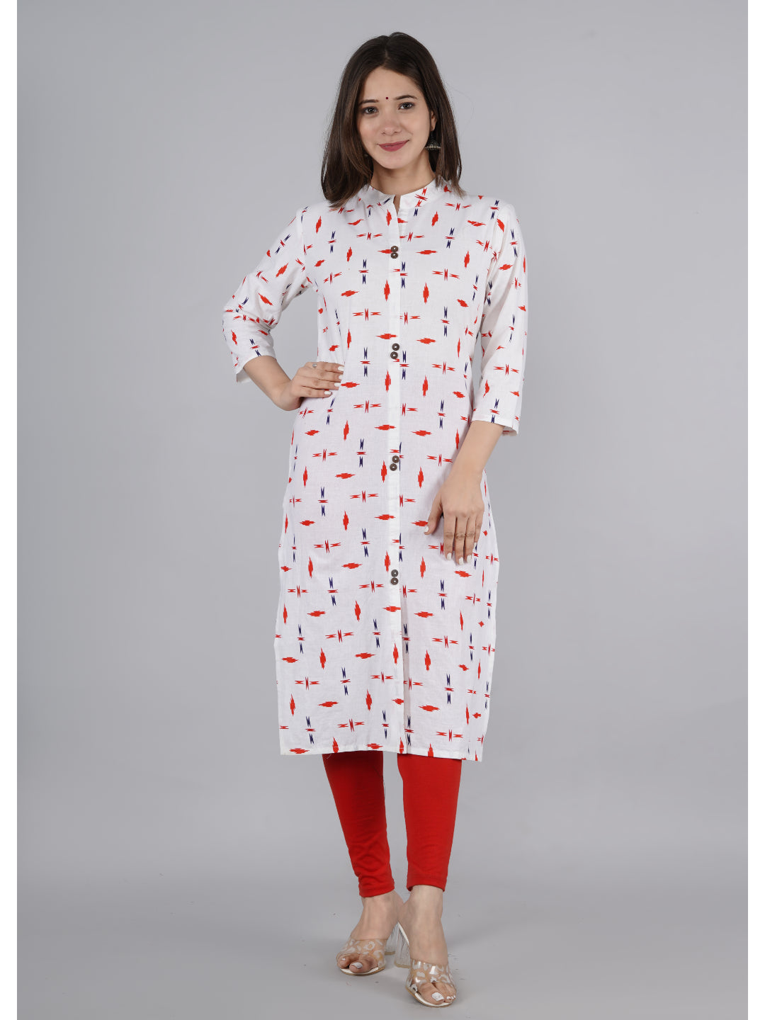 Cotton Printed Straight Kurta