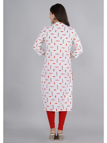 Cotton Printed Straight Kurta