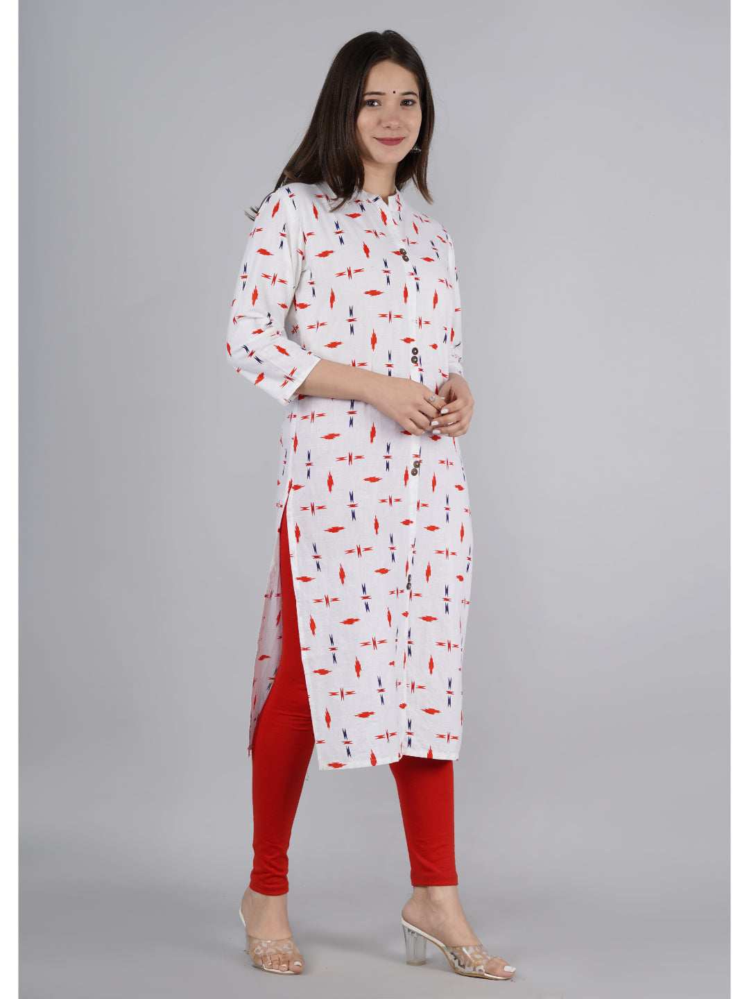 Cotton Printed Straight Kurta