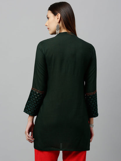 Rayon Solid Straight Tunic