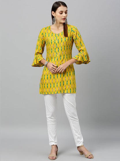 Rayon Ikkat Print Straight Tunic