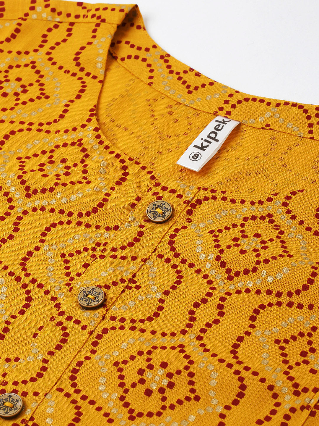 Rayon Gold Print Straight Tunic