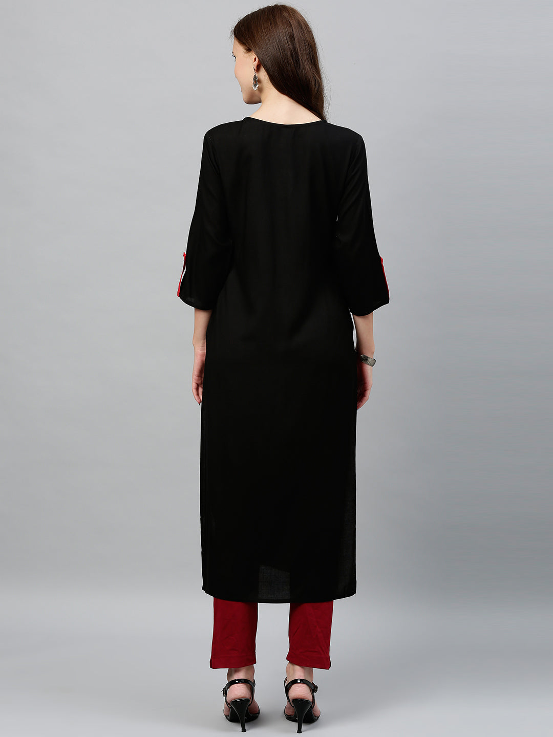 Rayon Solid Straight Kurta