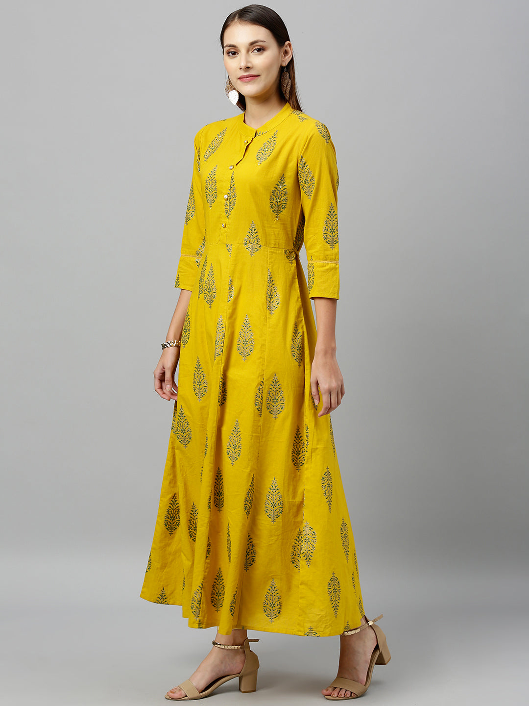Cotton Buta Print Anarkali Kurta