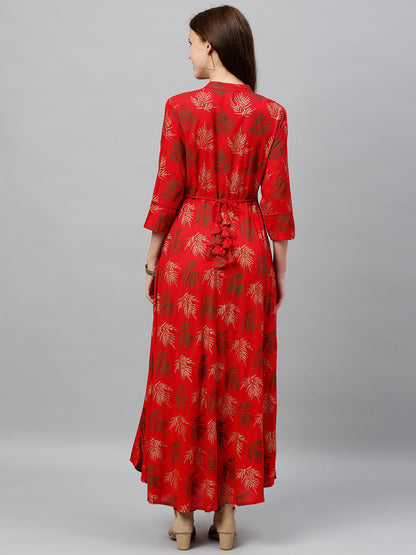 Rayon Buta Print Anarkali Kurta