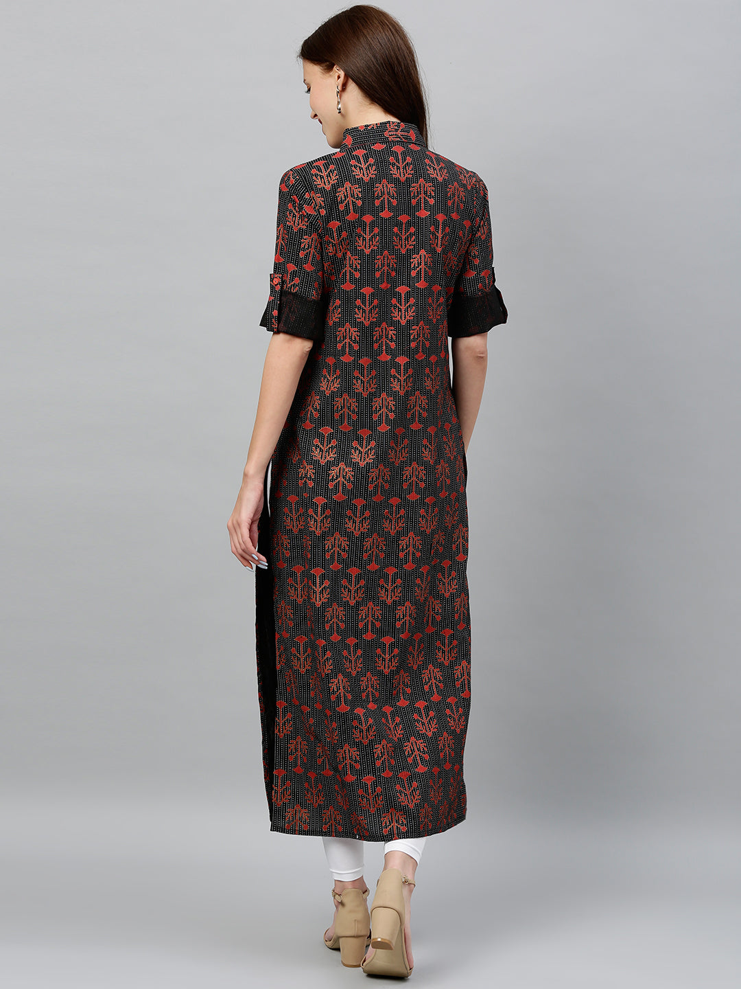 Cotton Printed A-Line Kurta
