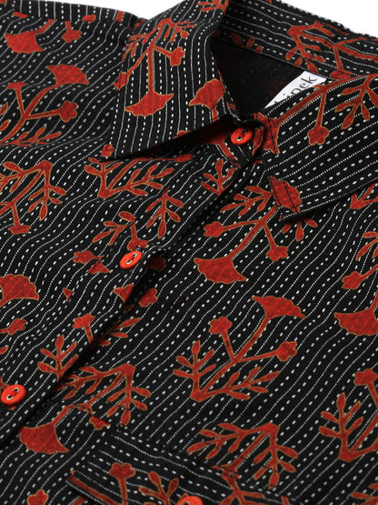 Cotton Printed A-Line Kurta