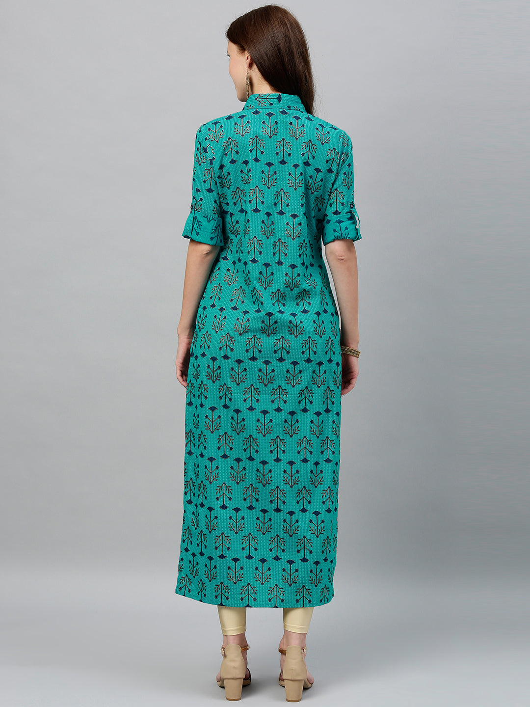 Cotton Printed A-Line Kurta