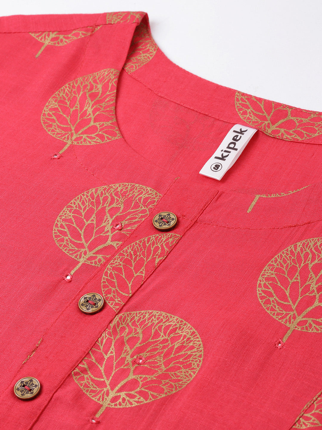 Rayon Gold Print Straight Kurta