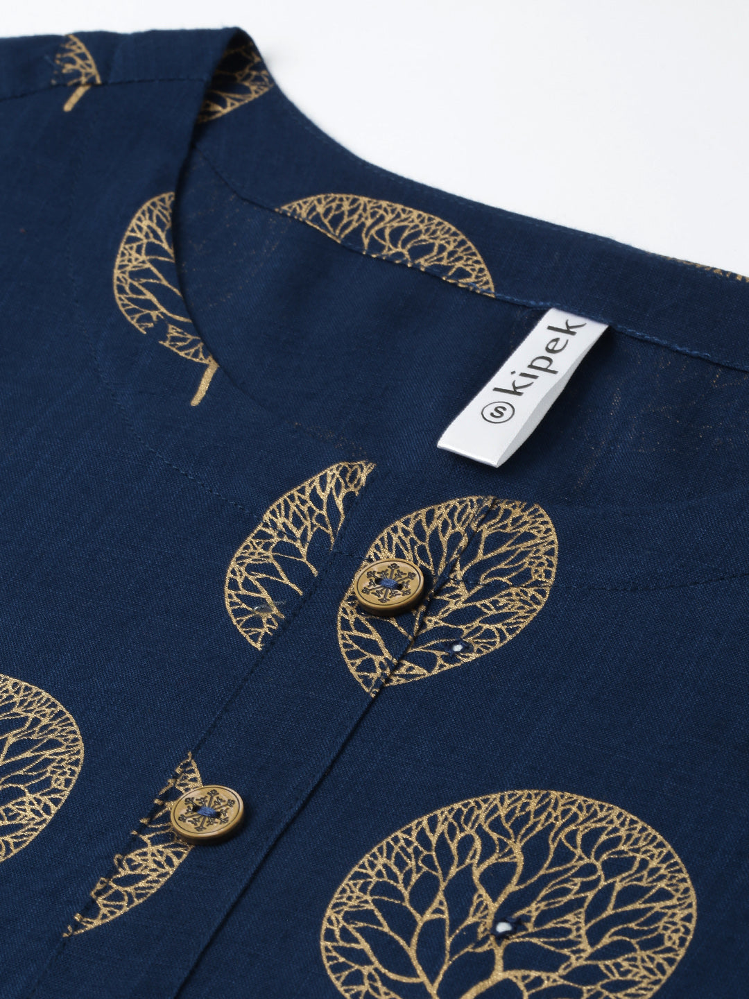 Rayon Gold Print Straight Kurta