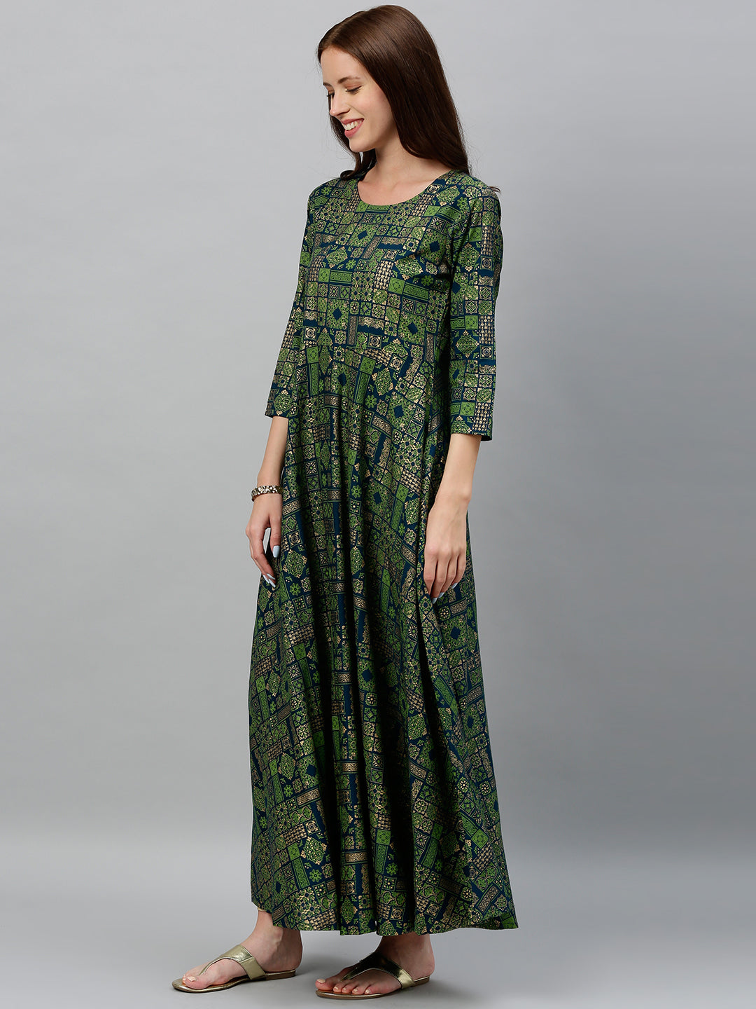 Rayon Printed Anarkali Kurta
