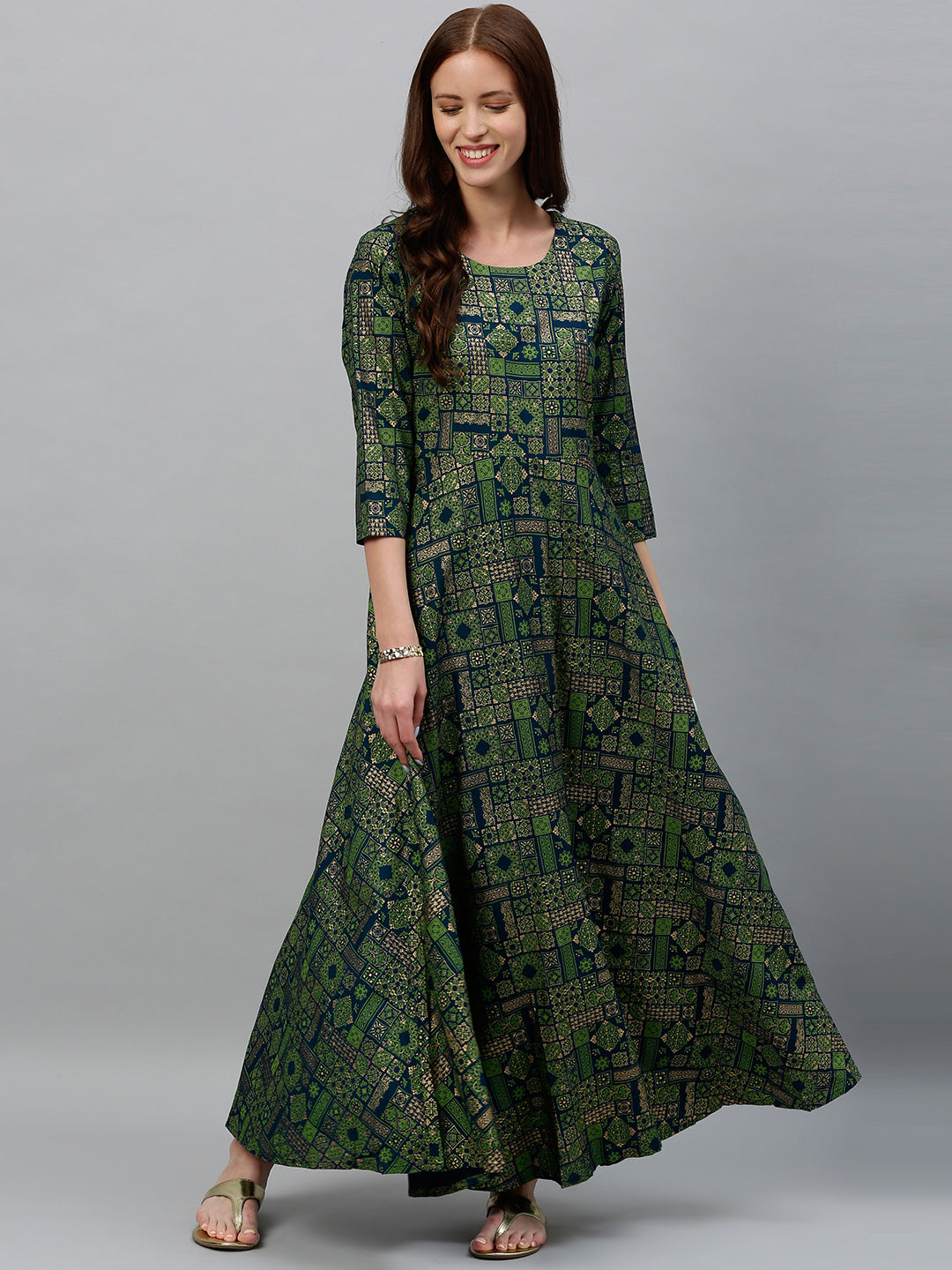 Rayon Printed Anarkali Kurta