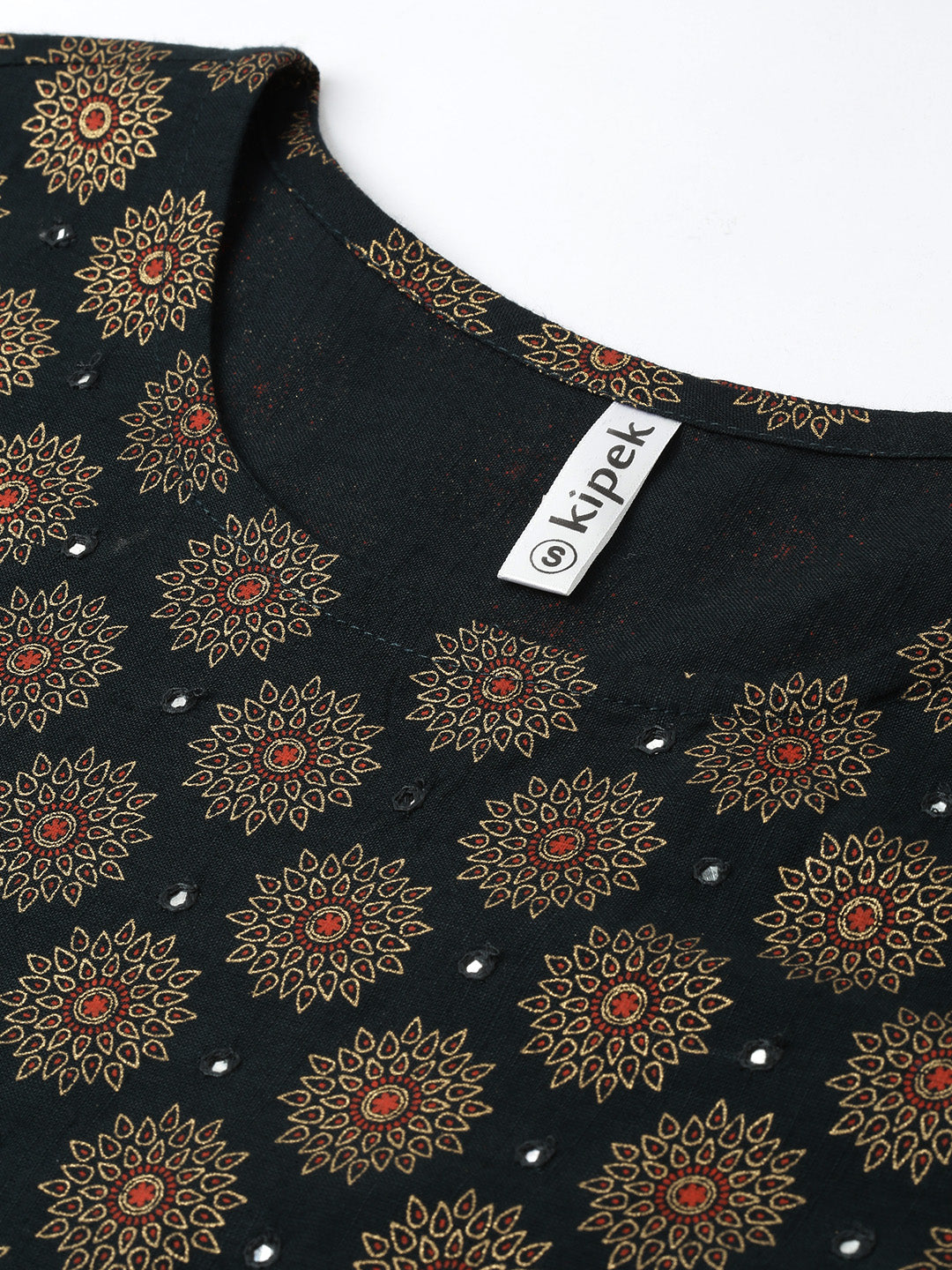 Rayon Gold Print Anarkali Kurta