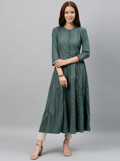Cotton Printed Anarkali Kurta