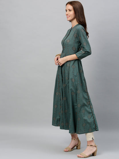 Cotton Printed Anarkali Kurta