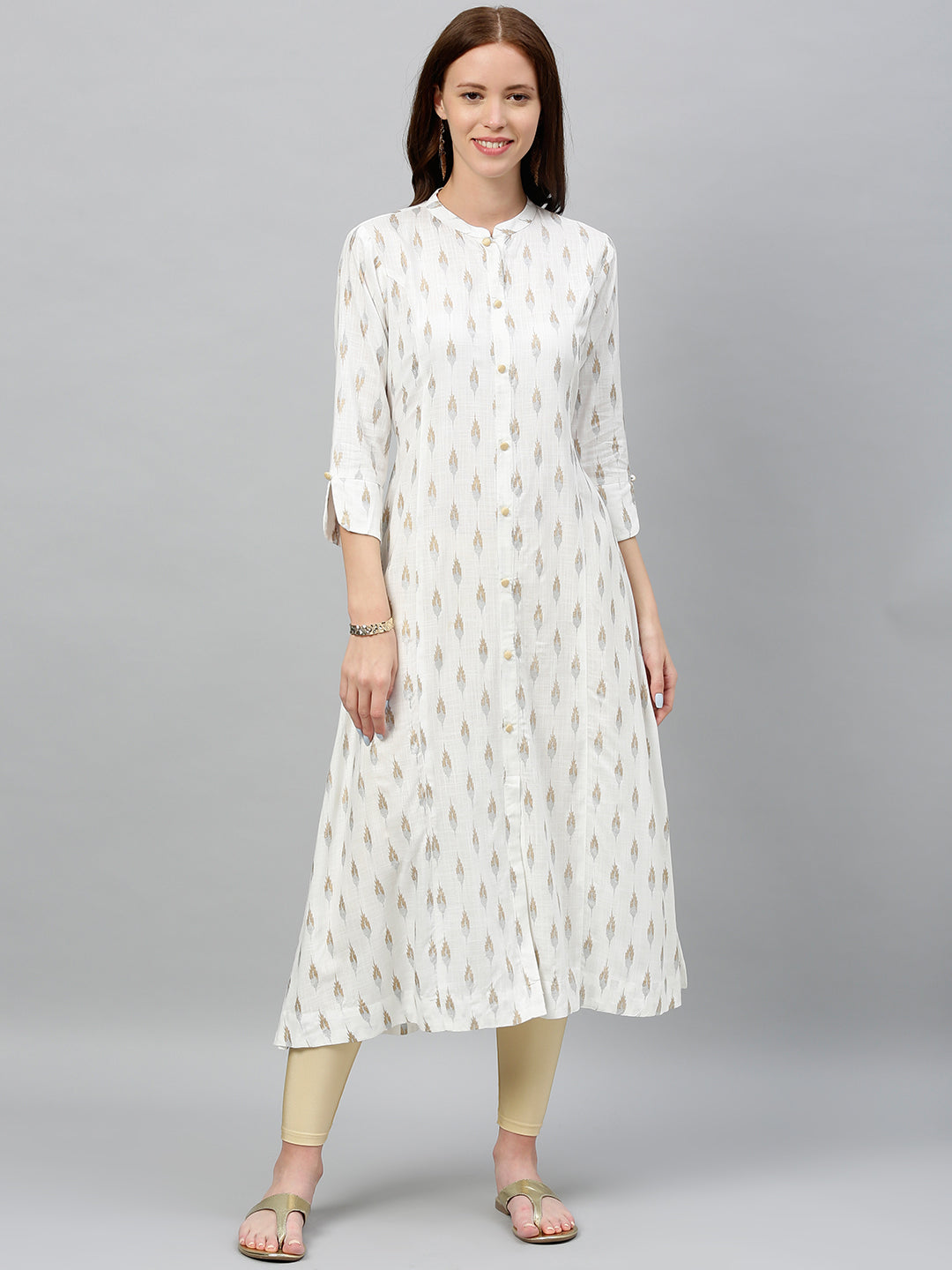 Rayon Printed A-Line Kurta