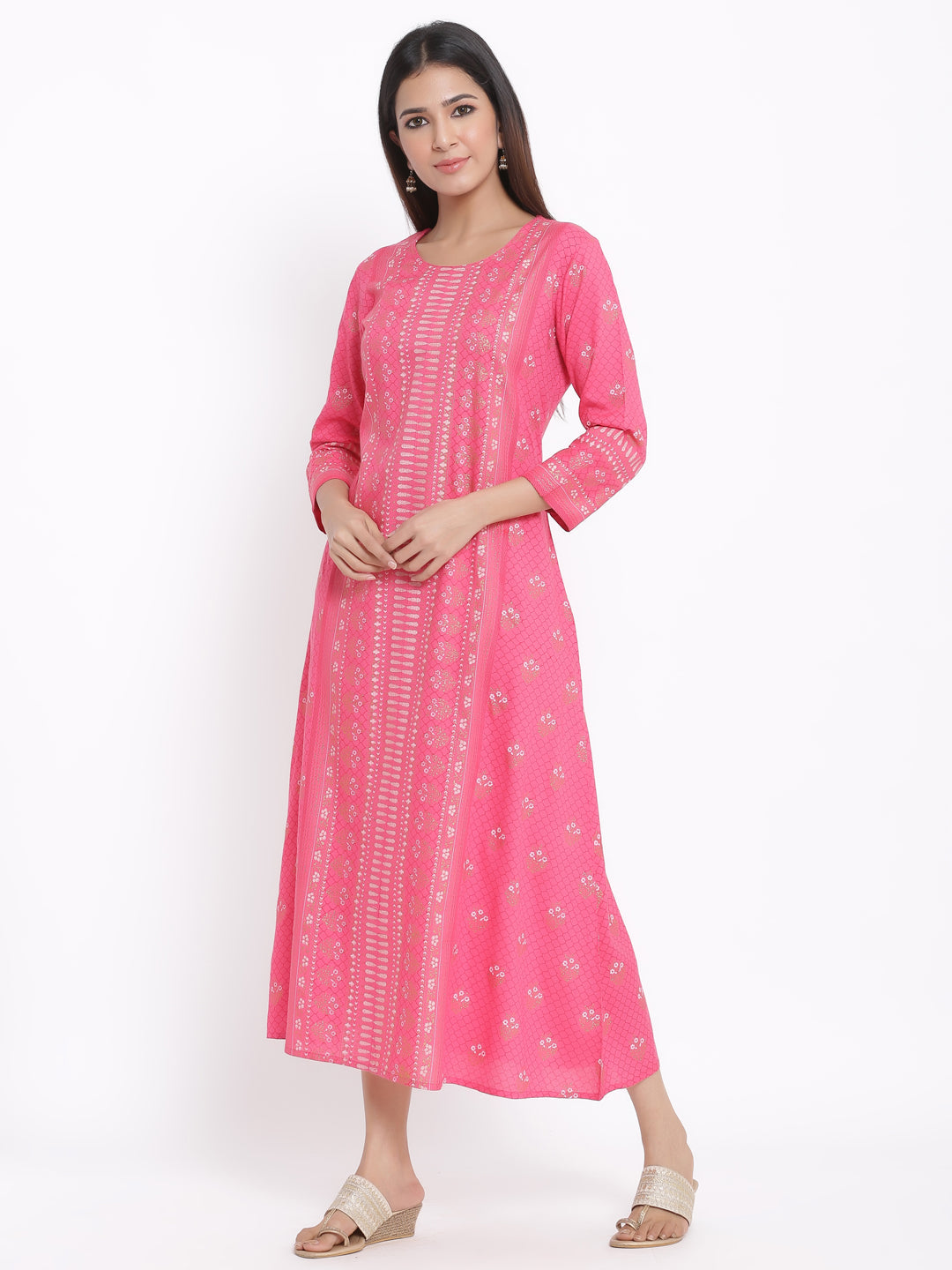 Rayon Printed A-Line Kurta