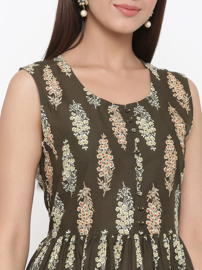 Cotton Printed Anarkali Kurta