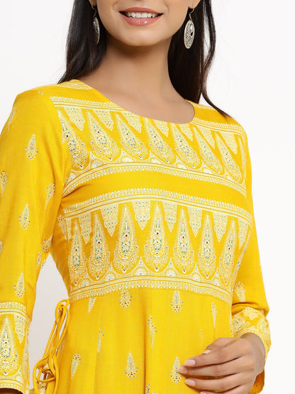 Rayon Printed Anarkali Kurta