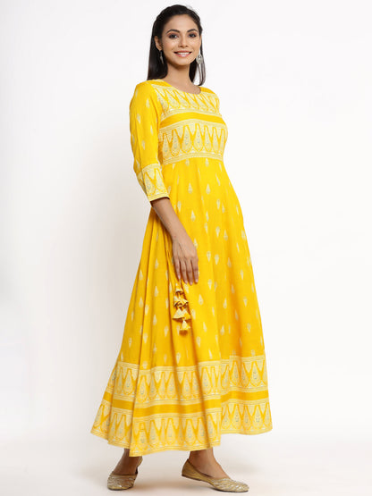 Rayon Printed Anarkali Kurta