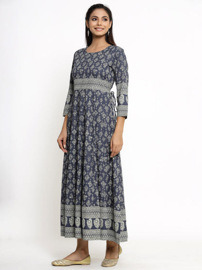 Rayon Floral Print Anarkali Kurta