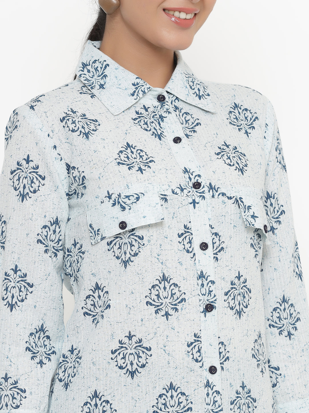 Cotton Printed A-Line Kurta