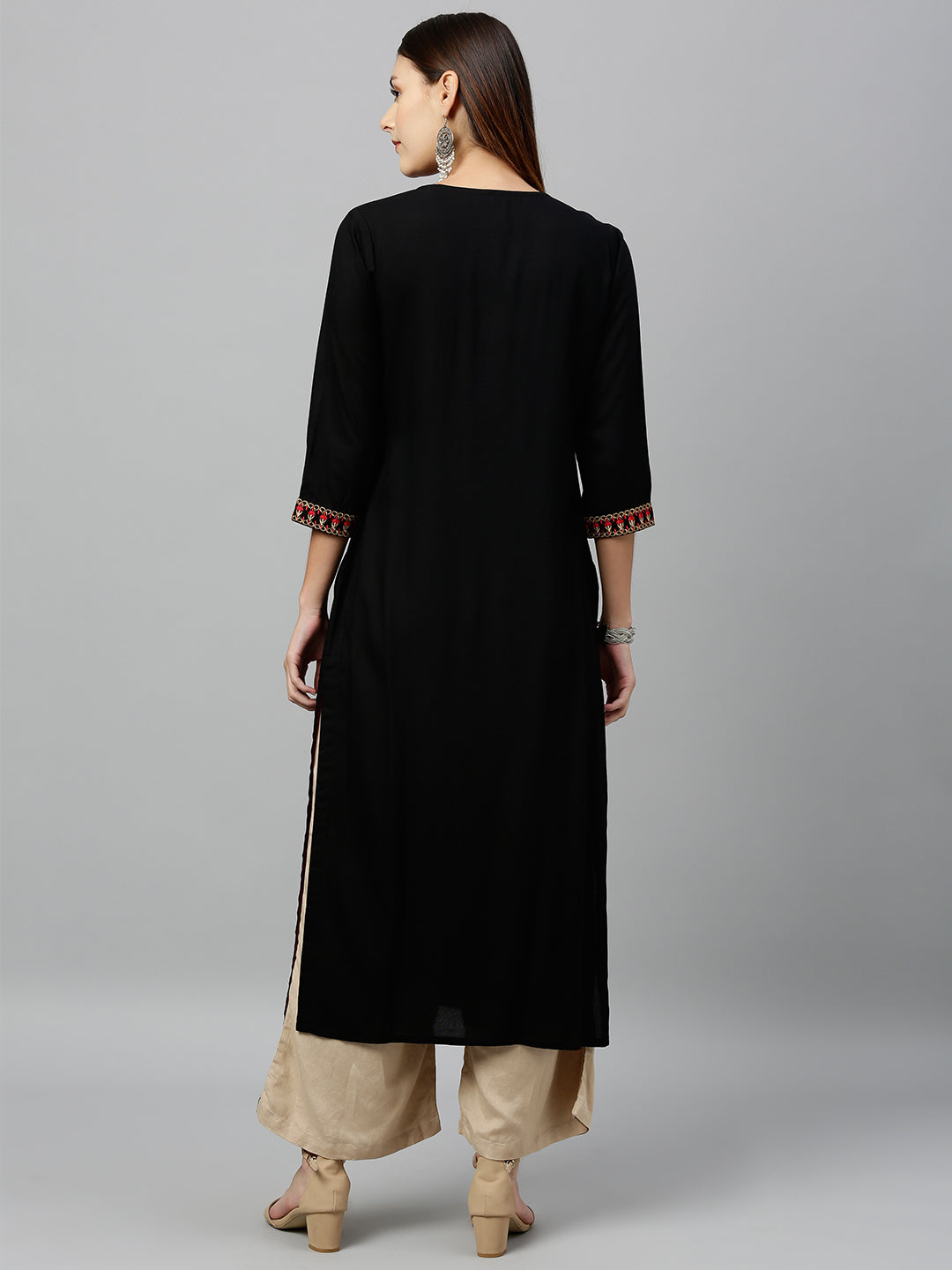 Rayon Solid Straight Kurta