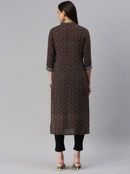 Rayon Printed Straight Kurta