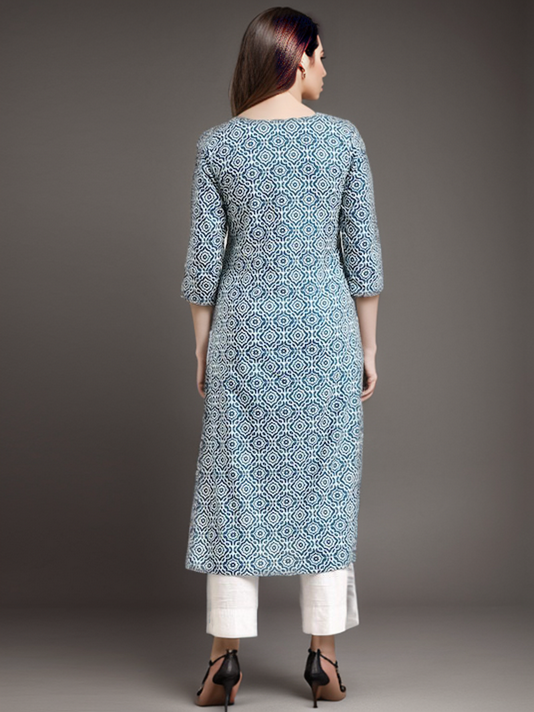 Cotton Printed Straight Kurta