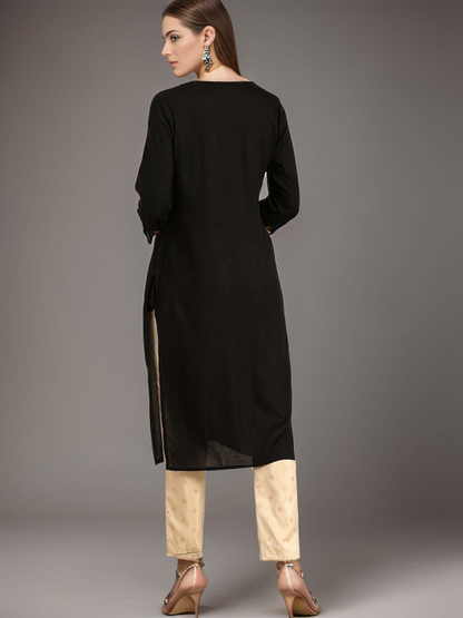 Rayon Emboridery Straight kurta