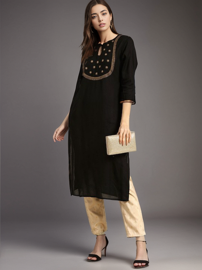 Rayon Emboridery Straight kurta