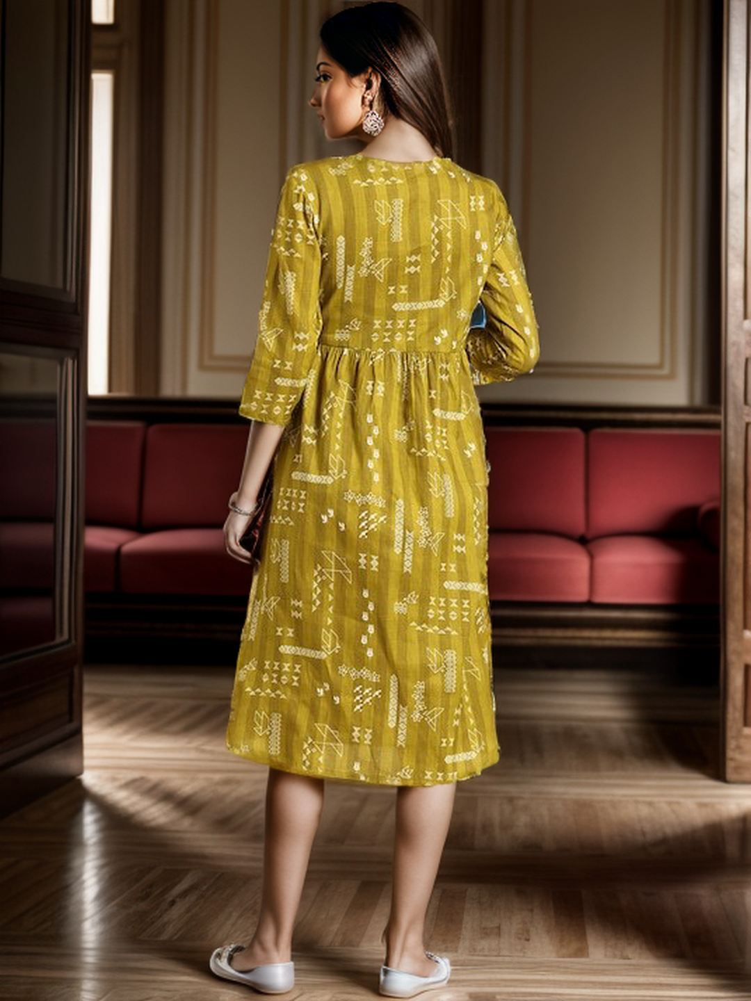 Cotton Printed Straight kurta