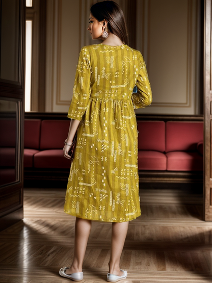 Cotton Printed Straight kurta