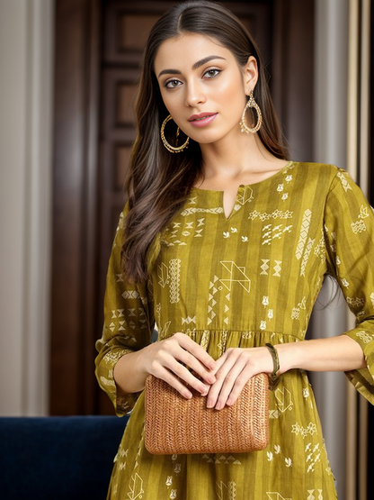 Cotton Printed Straight kurta