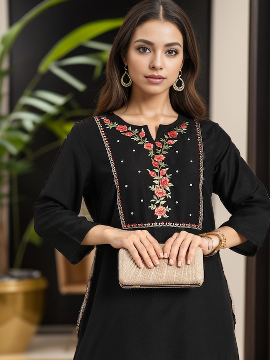 Rayon Emboridery Straight kurta