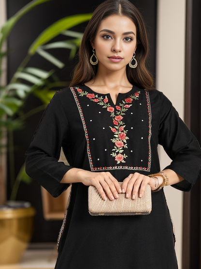 Rayon Emboridery Straight kurta