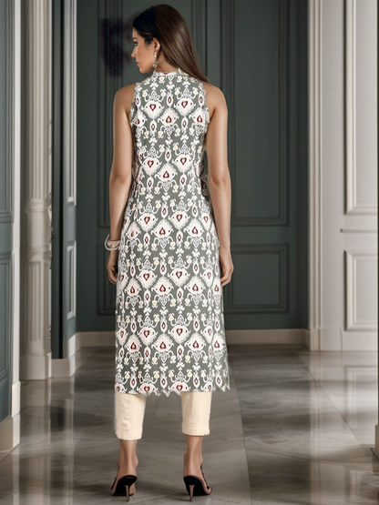 Rayon Floral Straight kurta