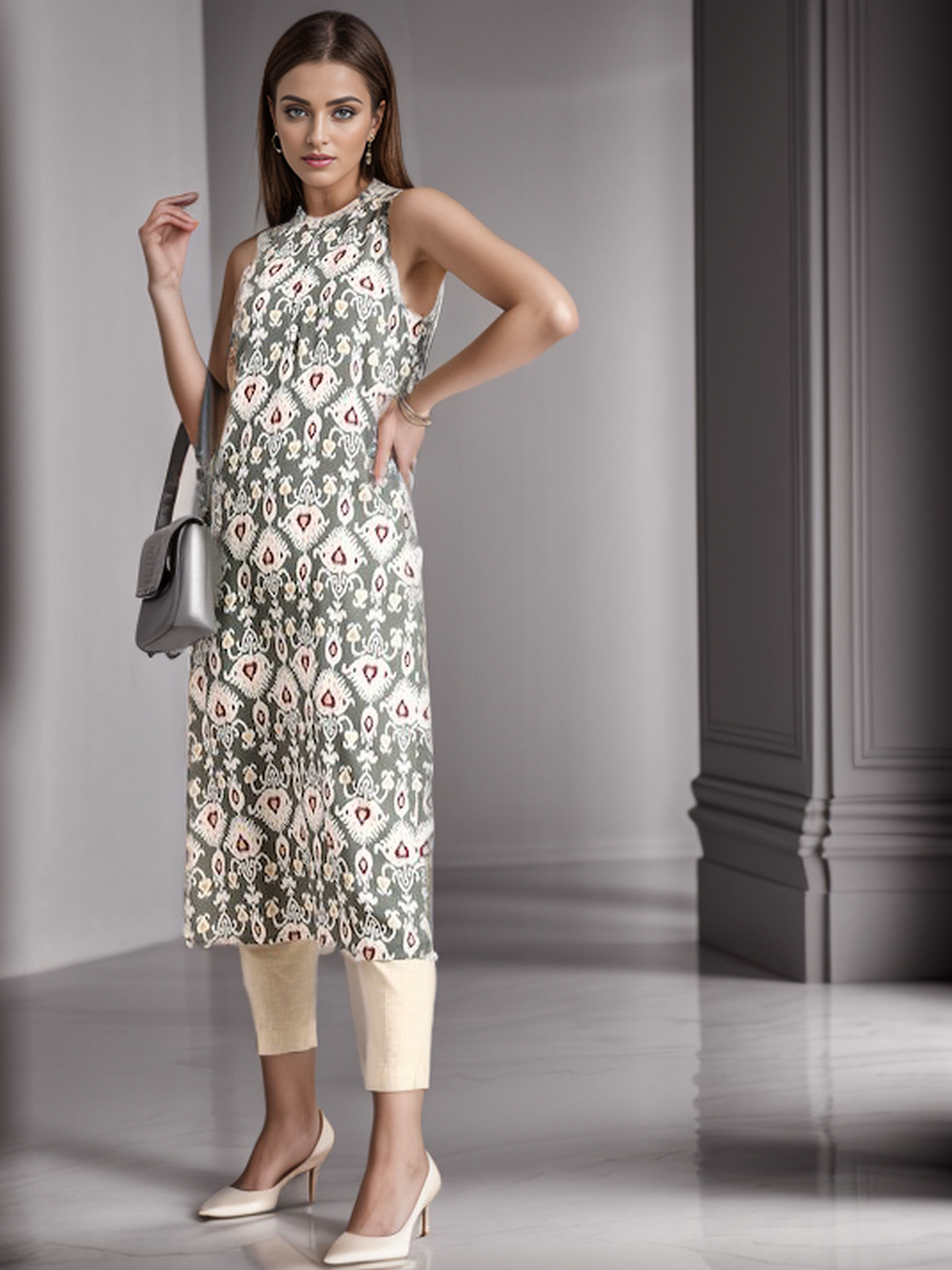 Rayon Floral Straight kurta