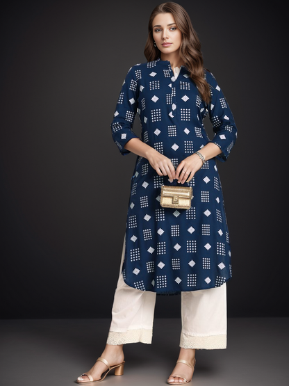 Rayon Printed Straight kurta
