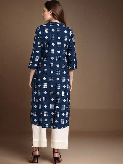 Rayon Printed Straight kurta