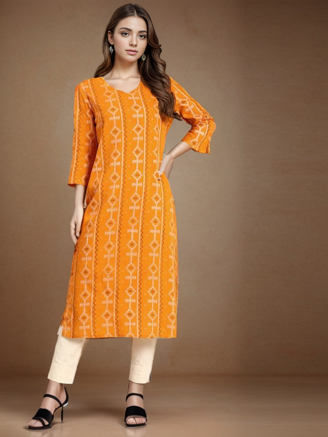 Rayon Printed Straight kurta