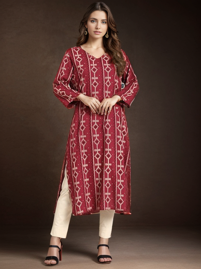 Rayon Printed Straight kurta